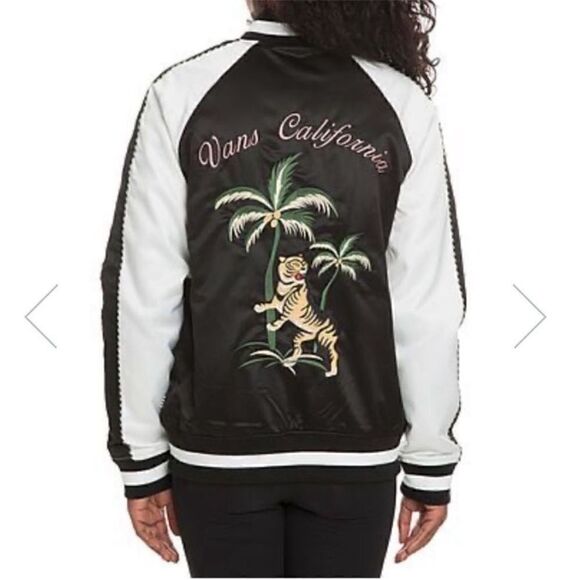 Vans California Embroidered Tiger Palm Tree Satin Jacket - Picture 4 of 12